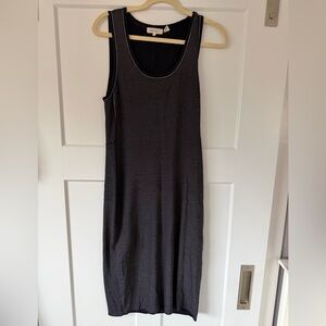 Inhabit Navy Sleeveless Scoop Neck Midi Dress